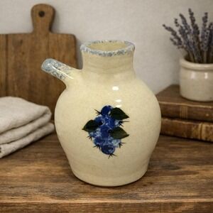 Stoneware Vase Blueberry Design Rustic Ceramic Vase